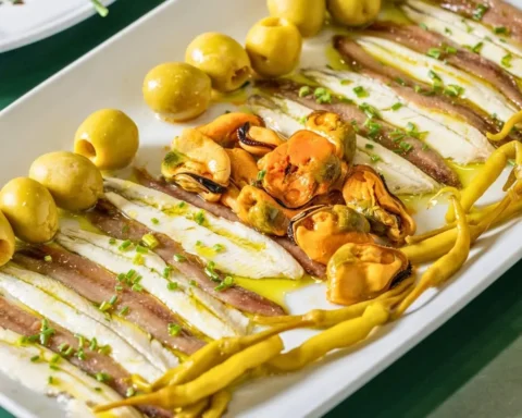 Mixta de mejillones, anchoas y boquerones